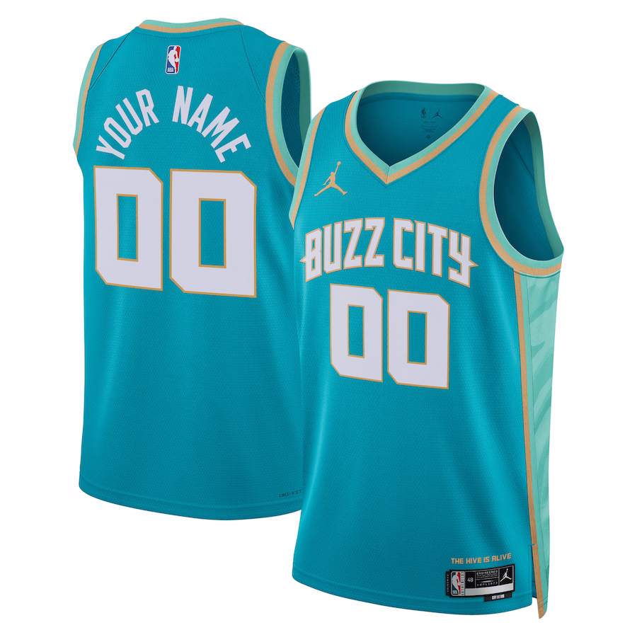 Unisex Charlotte Hornets Jordan Brand Teal 2023/24 Custom Swingman Jersey - City Edition