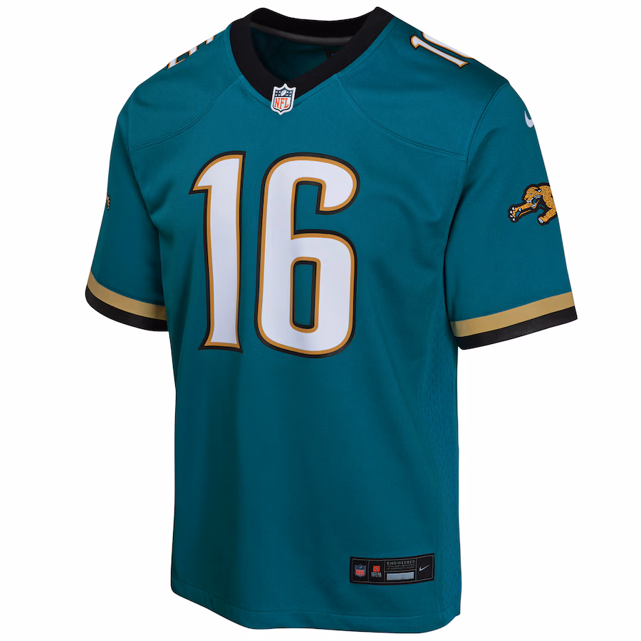 Trevor Lawrence Jacksonville Jaguars Nike Youth Prowler Throwback Player Game Jersey - Teal