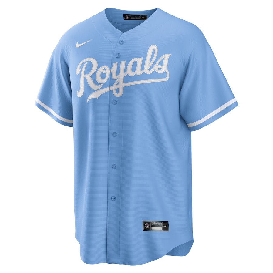 Men's Kansas City Royals Light Blue Alternate Replica Team Logo Jersey