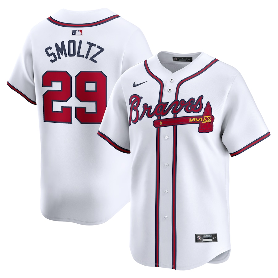 Youth Atlanta Braves John Smoltz Nike White Home Limited Player Jersey