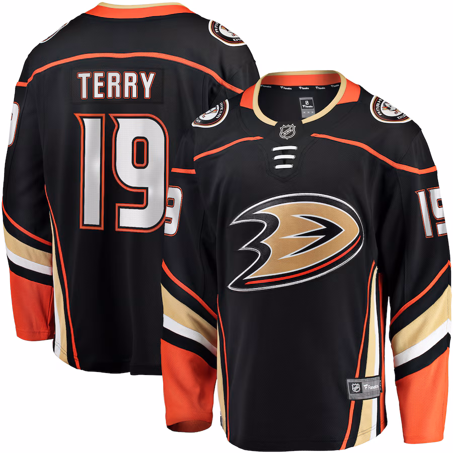 Troy Terry Anaheim Ducks Fanatics Home Team Breakaway Player Jersey - Black