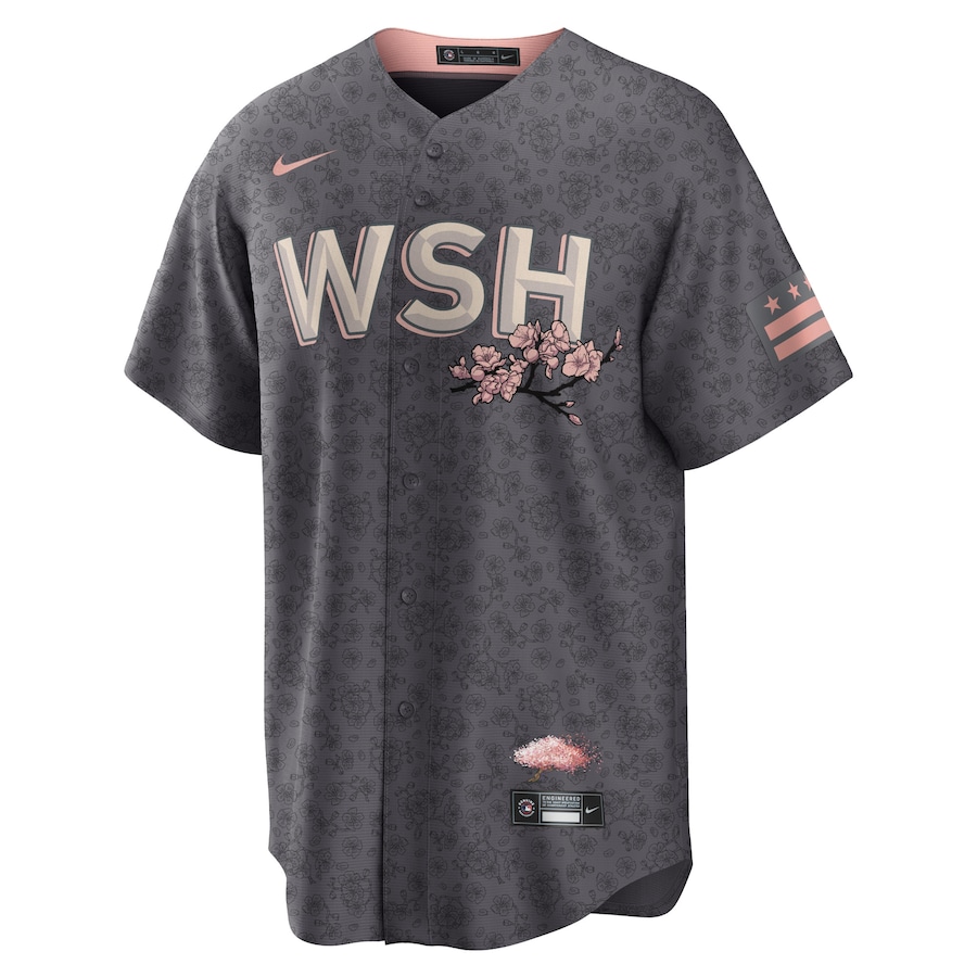 Men's Washington Nationals Stephen Strasburg Charcoal City Connect Replica Player Jersey