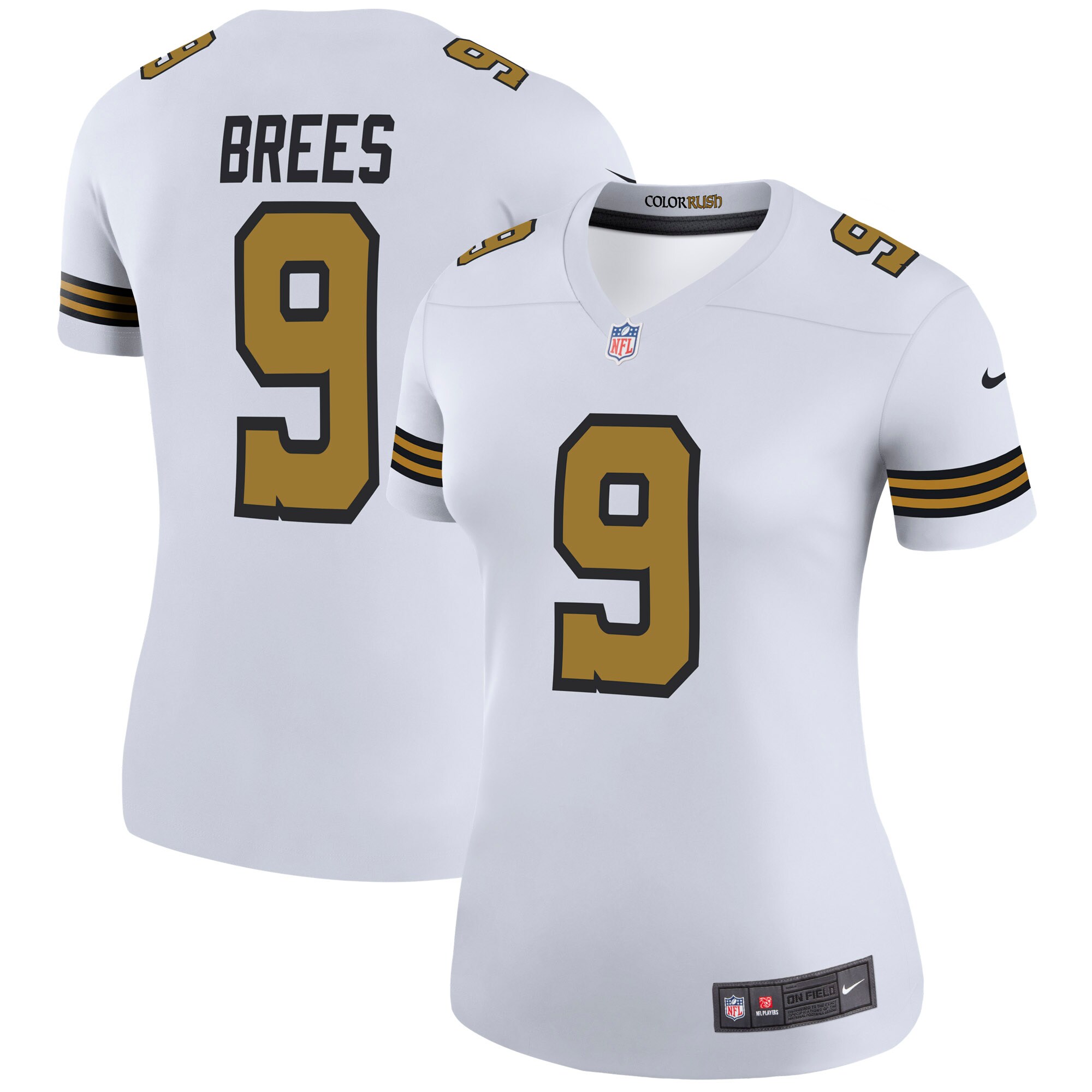 Drew Brees New Orleans Saints Women's Color Rush Legend Jersey - White