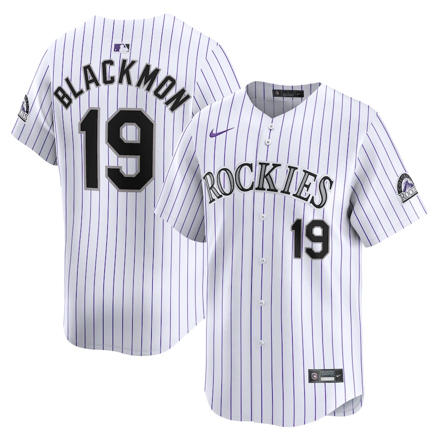 Men's Colorado Rockies Charlie Blackmon White Home Limited Player Jersey