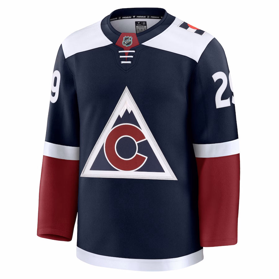 Nathan MacKinnon Colorado Avalanche Fanatics Alternate Premium Jersey - Navy