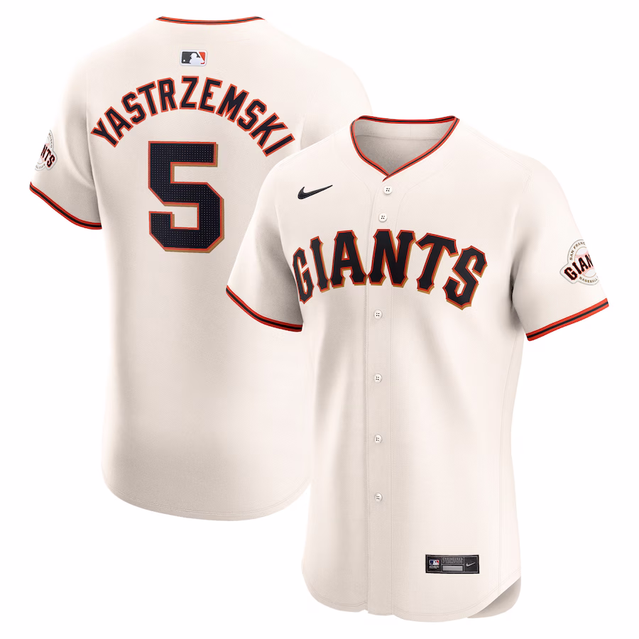 Youth San Francisco Giants Mike Yastrzemski Nike Cream Home Elite Player Jersey