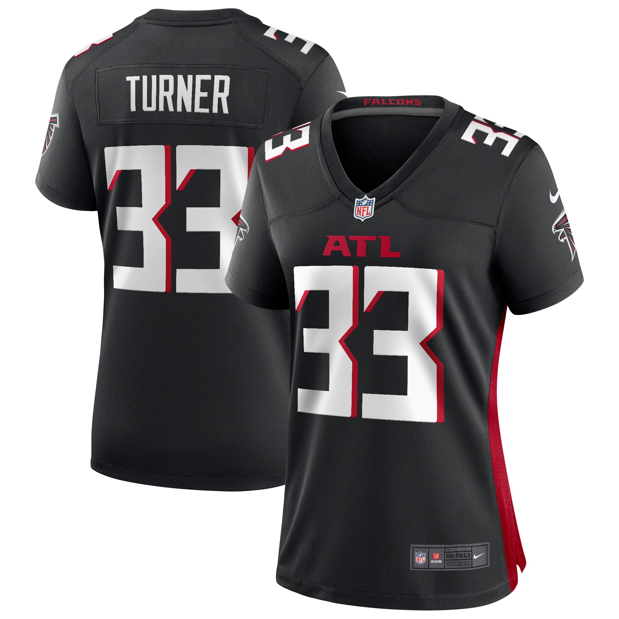 Michael Turner Atlanta Falcons Women's Game Retired Player Jersey - Black
