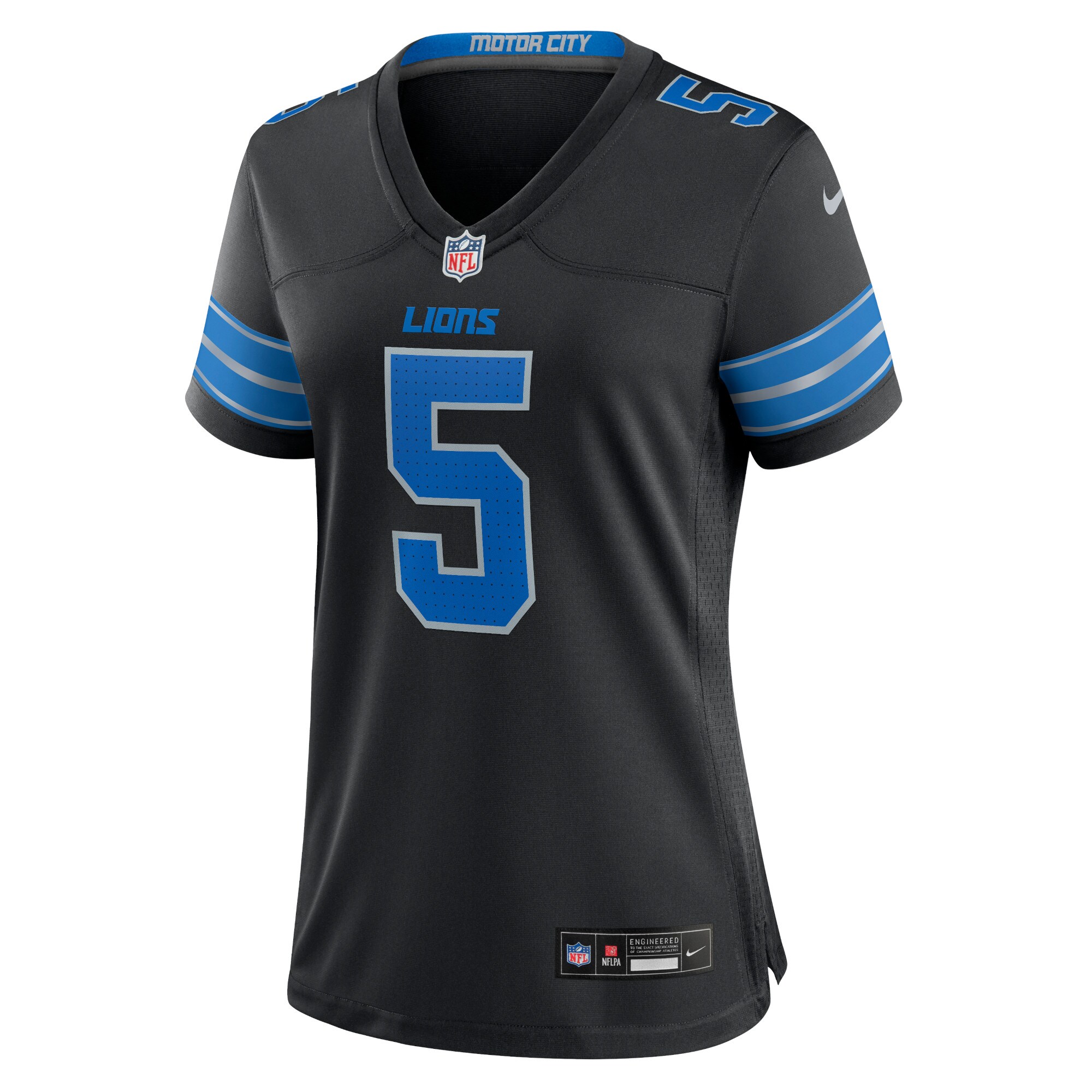 David Montgomery Detroit Lions Women's 2nd Alternate Game Jersey - Black
