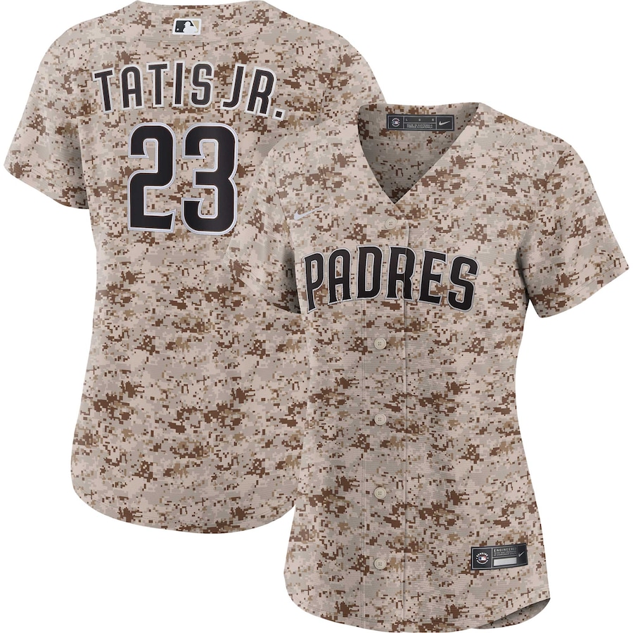 Women's San Diego Padres Fernando Tatis Jr. Camo USMC Alternate Replica Player Jersey