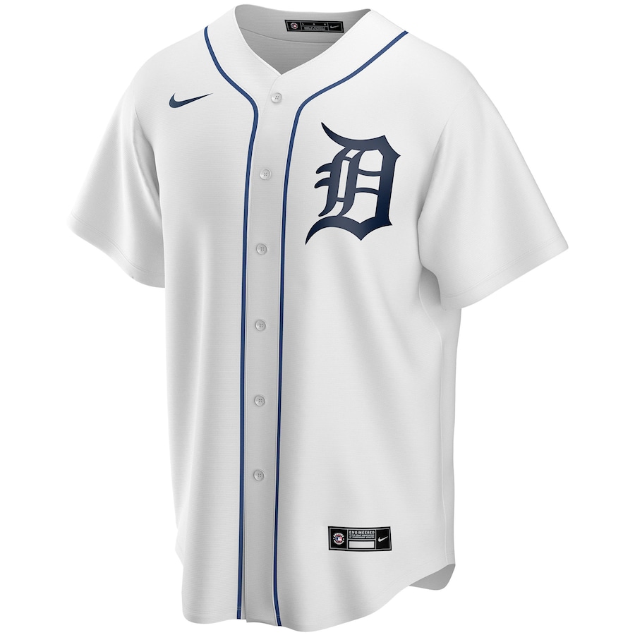Men's Detroit Tigers White Home Pick-A-Player Retired Roster Replica Jersey