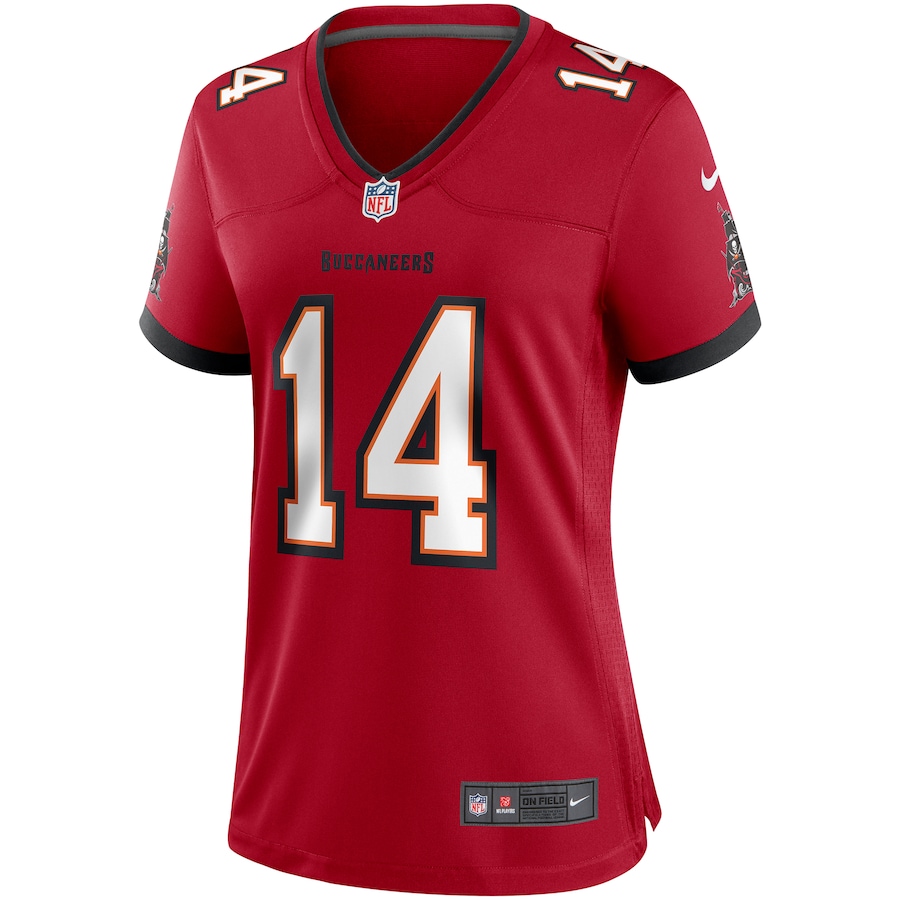 Womens Tampa Bay Buccaneers Brad Johnson Red Game Retired Player Jersey