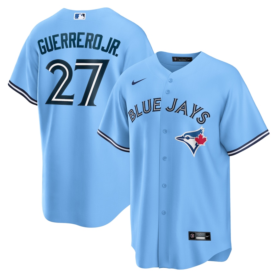Men's Toronto Blue Jays Vladimir Guerrero Jr. Powder Blue Alternate Replica Player Jersey