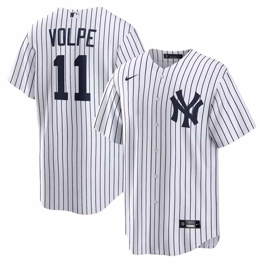 Men's New York Yankees Anthony Volpe Nike White Home Replica Player Jersey