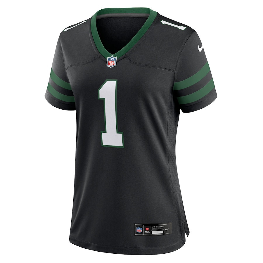 Ahmad Sauce Gardner 1 New York Jets Alternate Game Women Jersey - Legacy Black