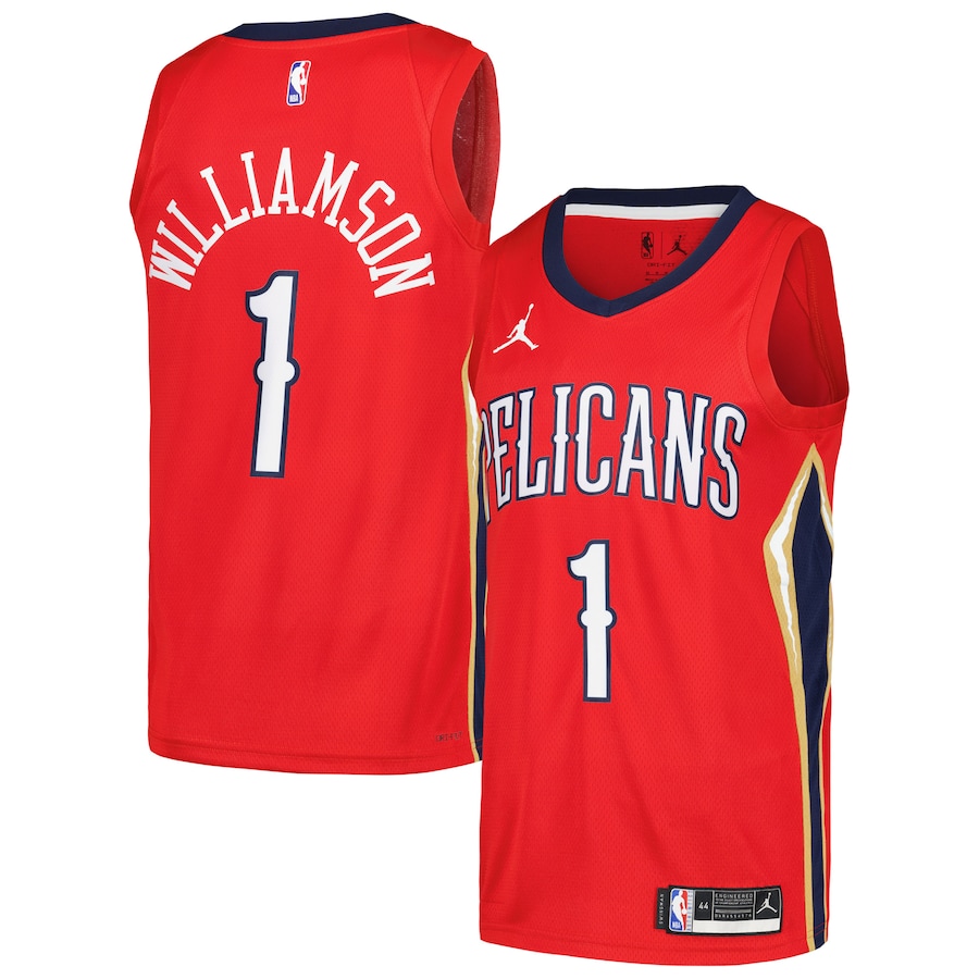 Men's New Orleans Pelicans Zion Williamson Jordan Brand Red Player Jersey