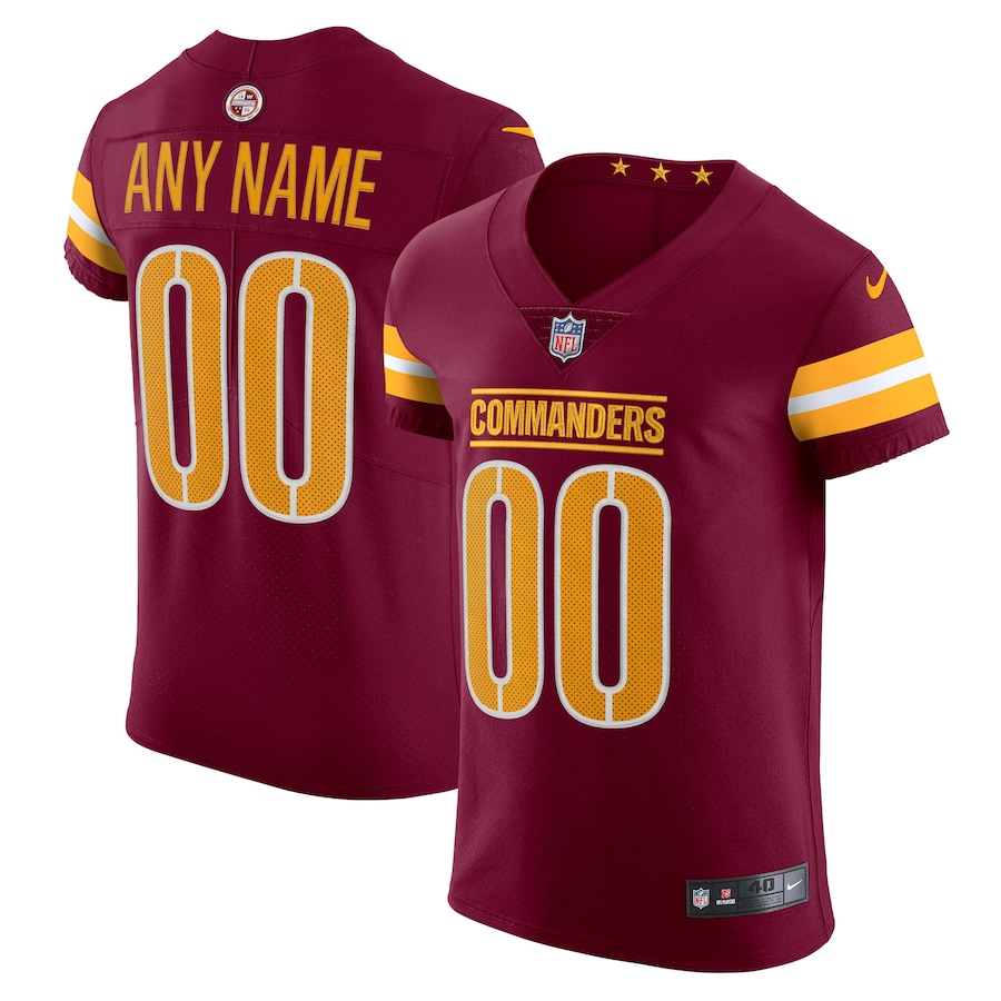 Mens Washington Commanders Burgundy Vapor Untouchable Elite Custom Jersey
