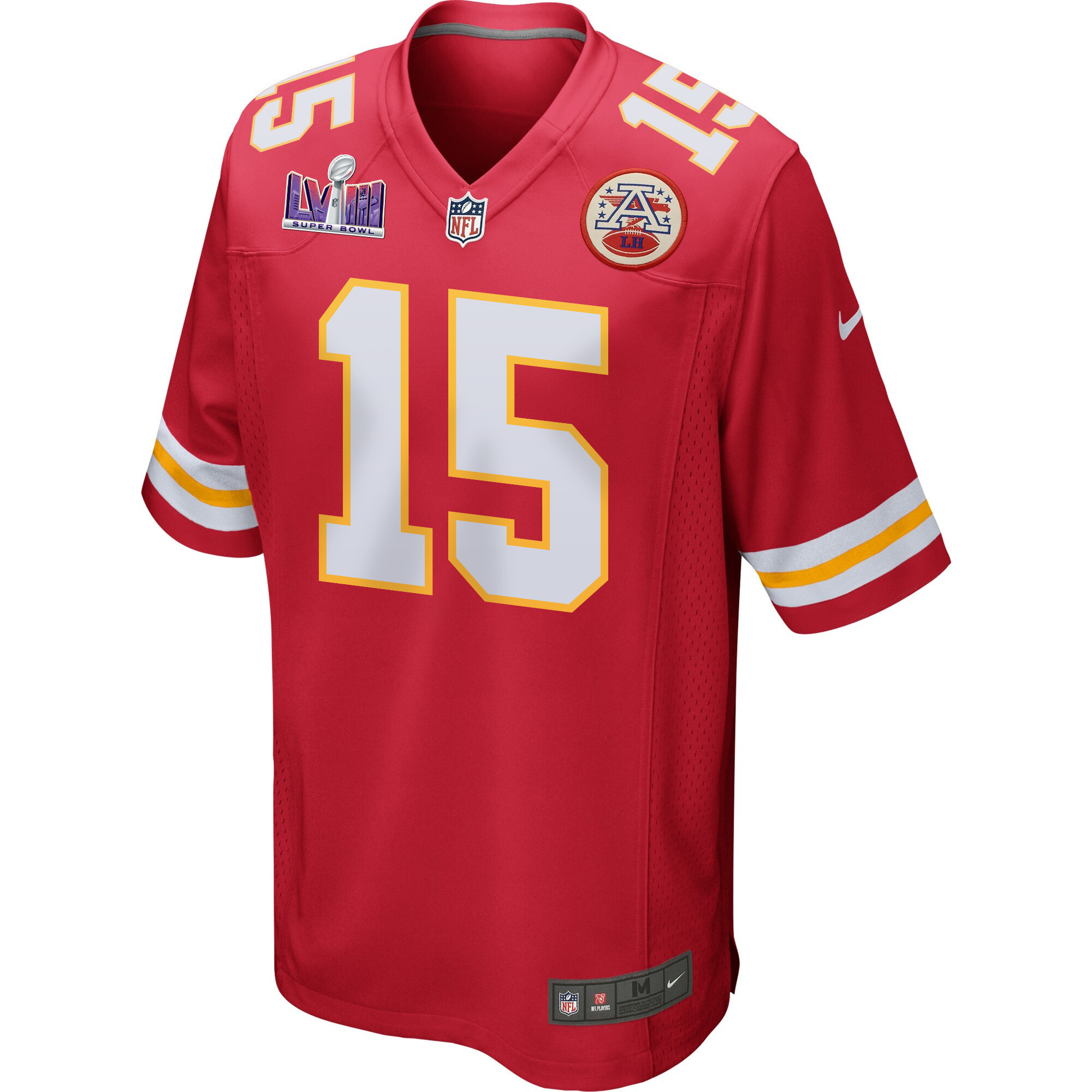 Patrick Mahomes 15 Signed Kansas City Chiefs Super Bowl LVIII Game Men Jersey - Red