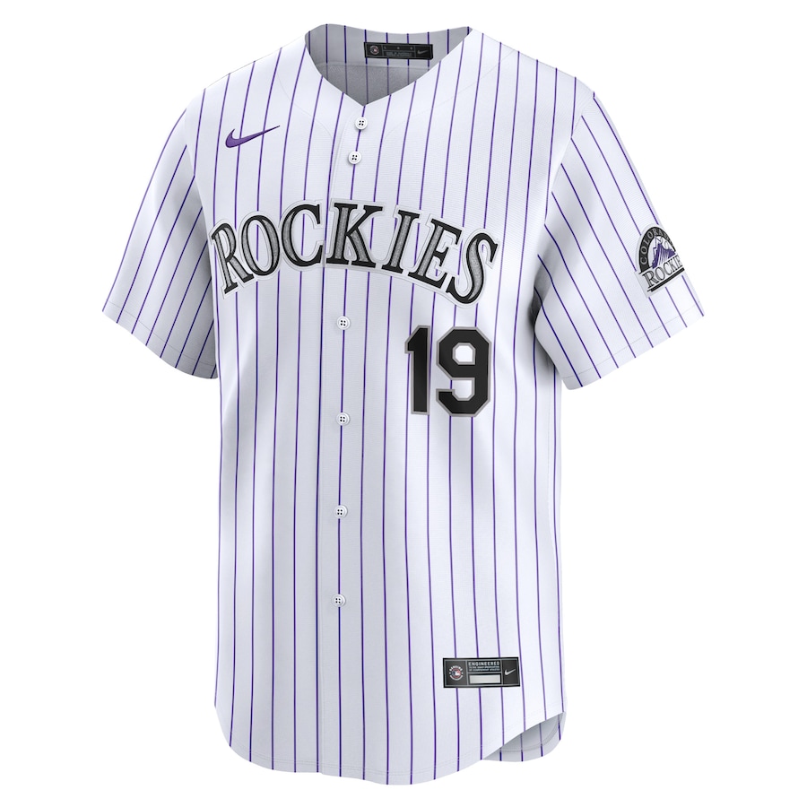 Men's Colorado Rockies Charlie Blackmon White Home Limited Player Jersey