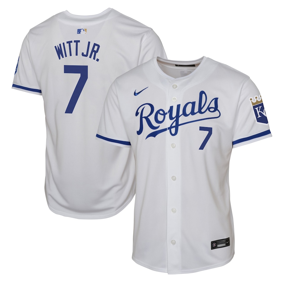 Youth Kansas City Royals Bobby Witt Jr. White Home Limited Player Jersey