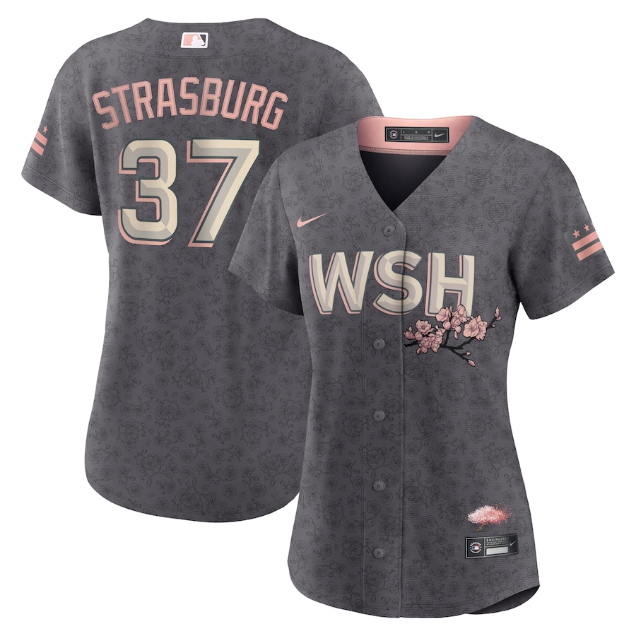 Women's Washington Nationals Stephen Strasburg Gray City Connect Replica Player Jersey