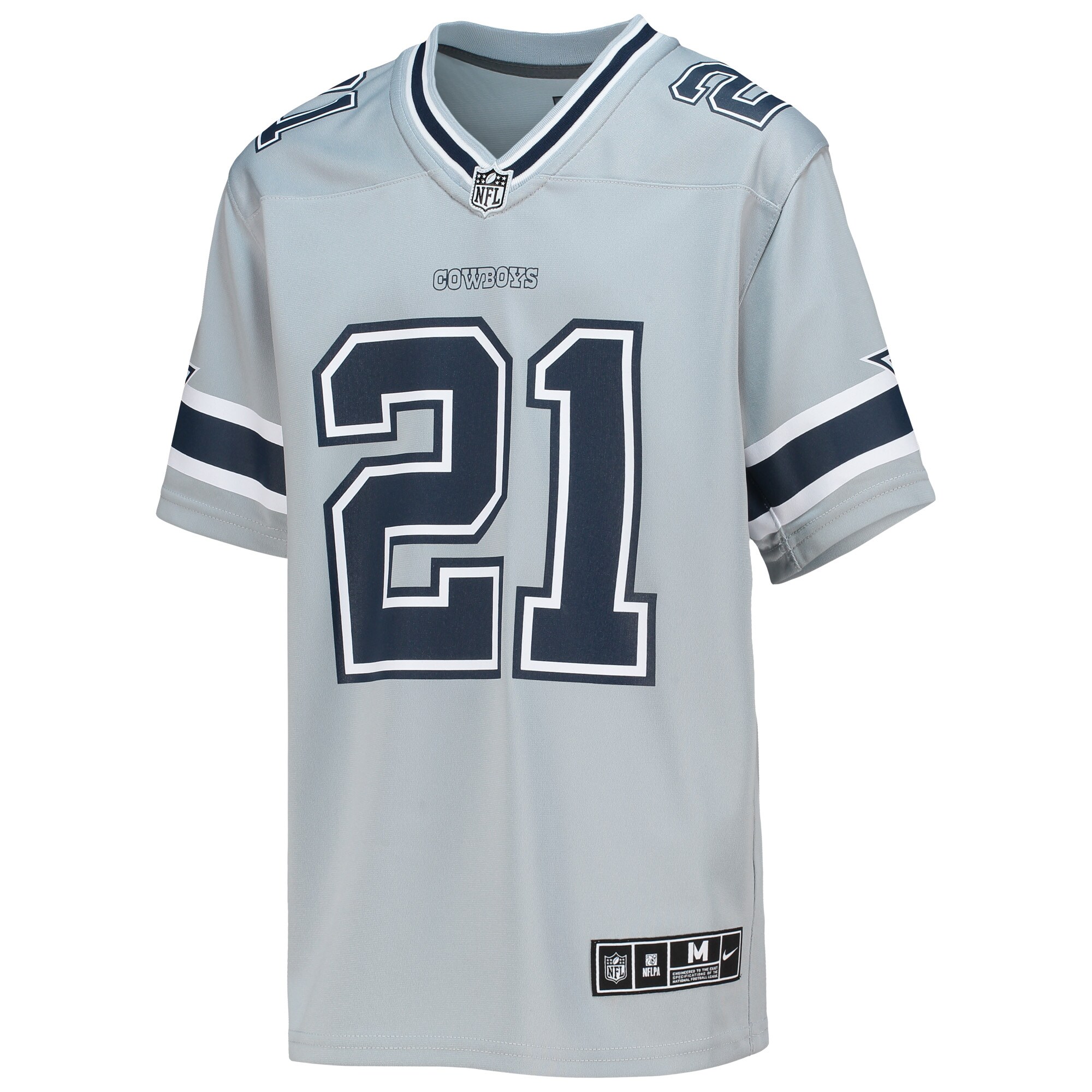 Ezekiel Elliott Dallas Cowboys Youth Inverted Team Game Jersey - Silver