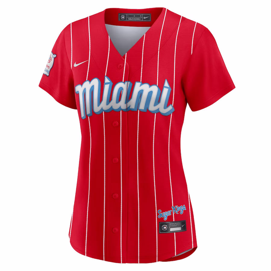 Youth Miami Marlins Brian Anderson Nike Red City Connect Replica Player Jersey