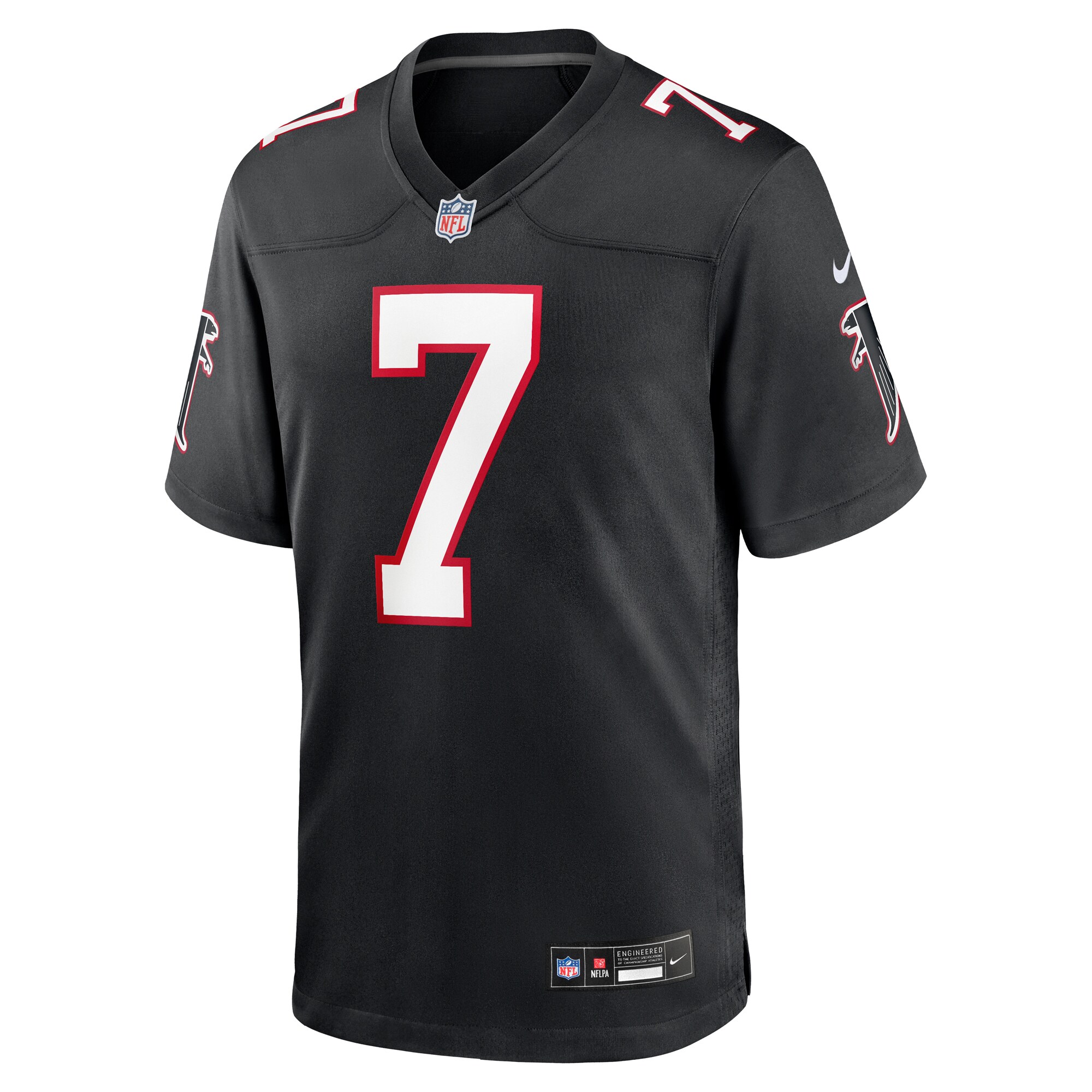 Bijan Robinson Atlanta Falcons 2023 NFL Draft First Round Pick Throwback Game Jersey - Black