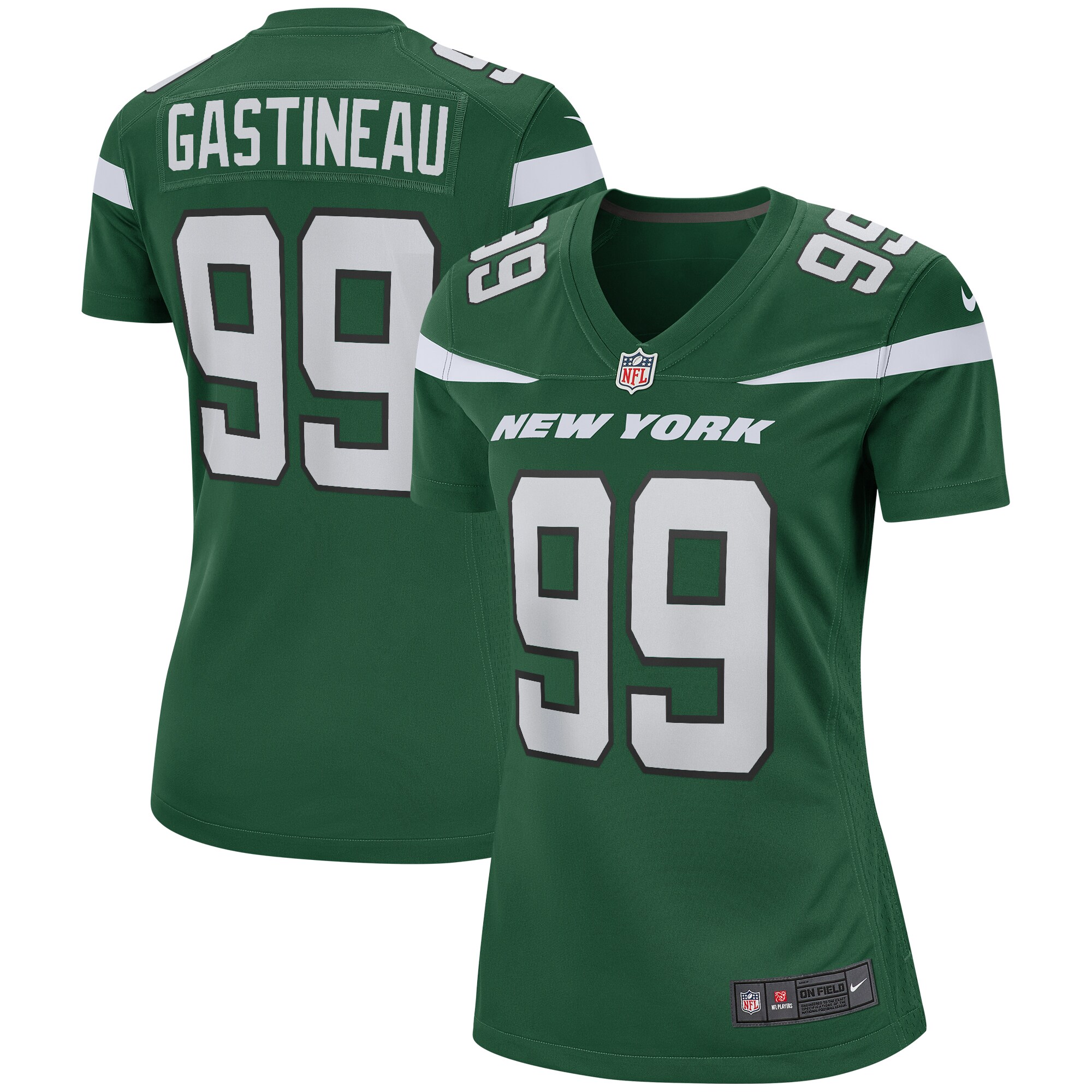 Mark Gastineau New York Jets Women's Game Retired Player Jersey - Gotham Green