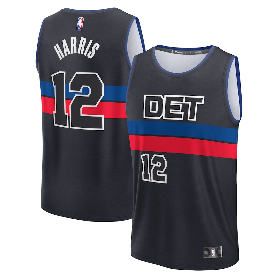 Tobias Harris Detroit Pistons Fanatics Fast Break Player Jersey - Statement Edition - Black