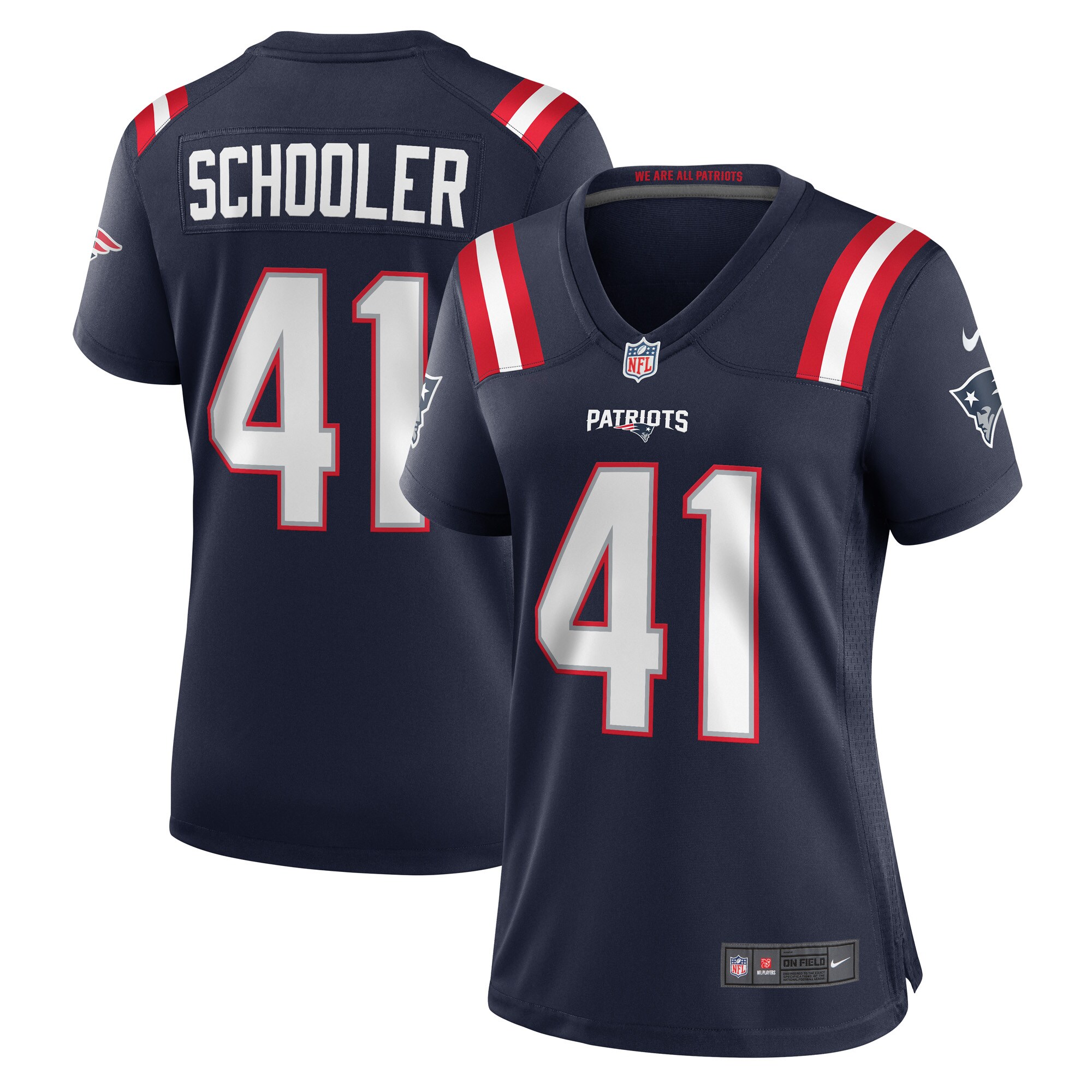 Brenden Schooler New England Patriots Women's Game Player Jersey - Navy