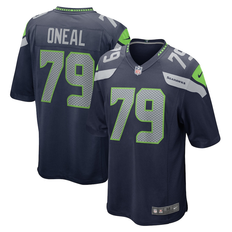 Raiqwon O'Neal 79 Seattle Seahawks Men Team Game Jersey - College Navy