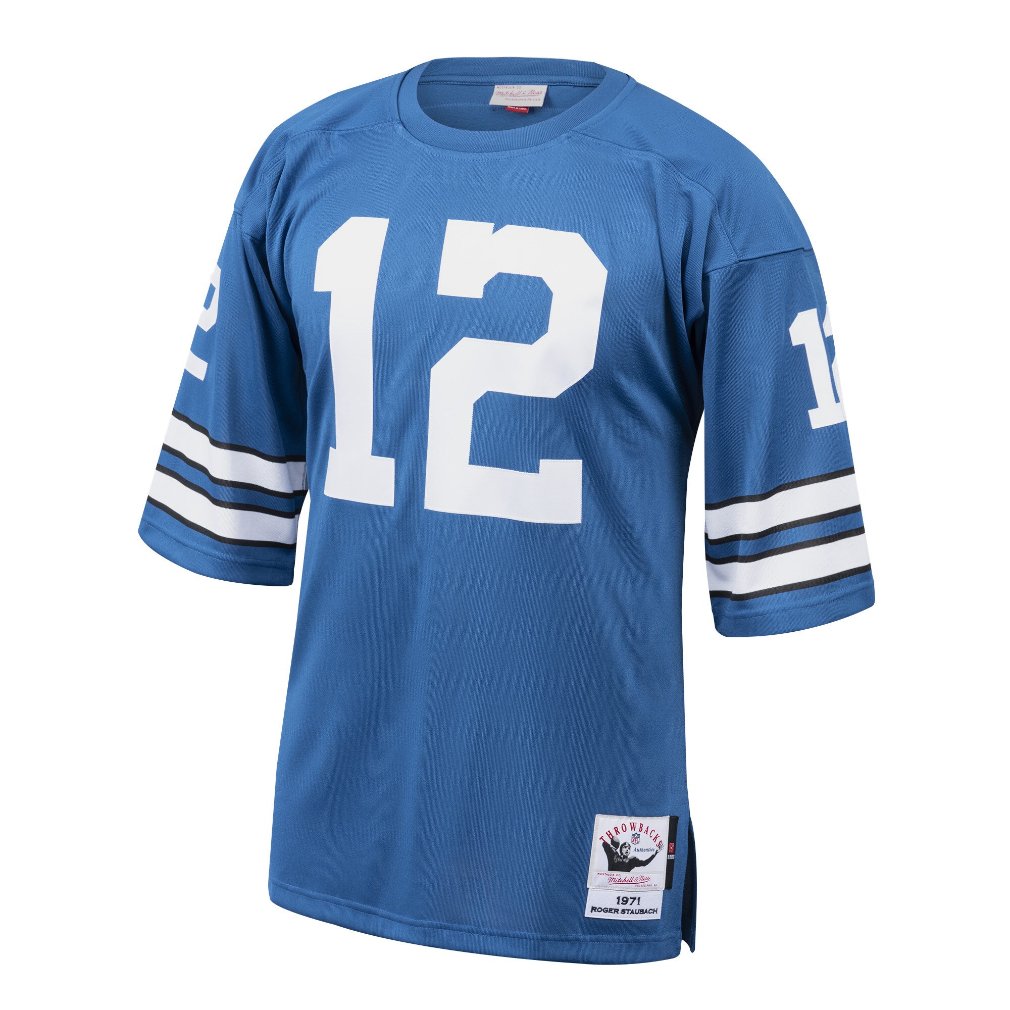 Roger Staubach Dallas Cowboys 1971 Mitchell & Ness Authentic Throwback Retired Player Jersey - Royal