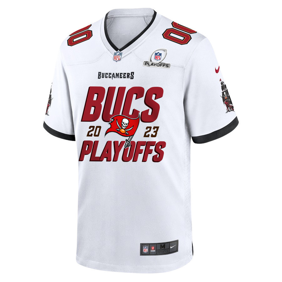 Tampa Bay Buccaneers 2023 Playoffs Iconic Game Men Custom Jersey - White