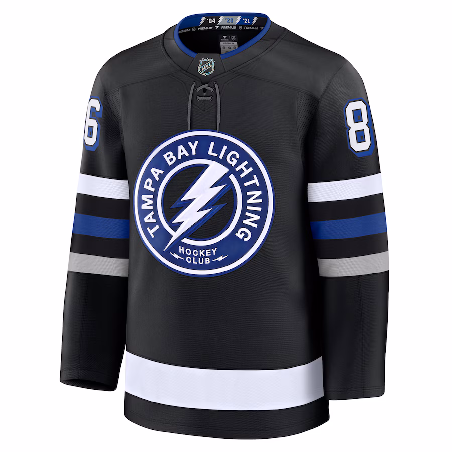 Nikita Kucherov Tampa Bay Lightning Fanatics Alternate Premium Jersey - Black