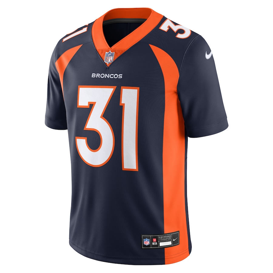 Mens Denver Broncos Justin Simmons Navy Vapor Untouchable Limited Jersey