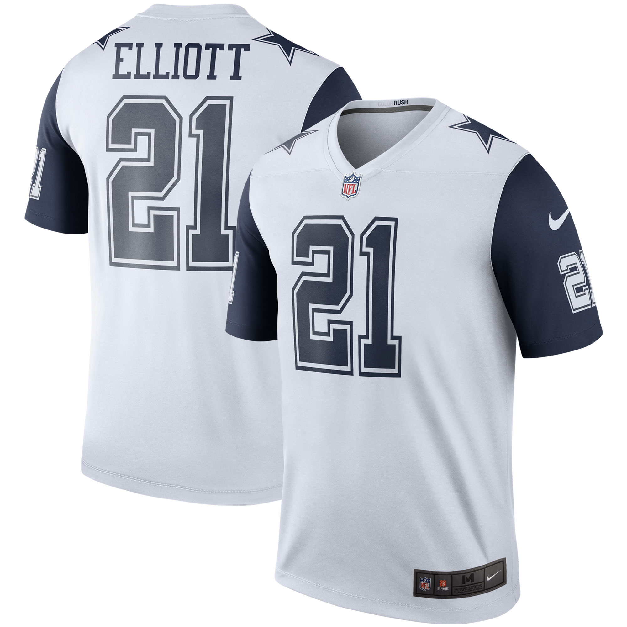 Ezekiel Elliott Dallas Cowboys Color Rush Legend Player Jersey - White