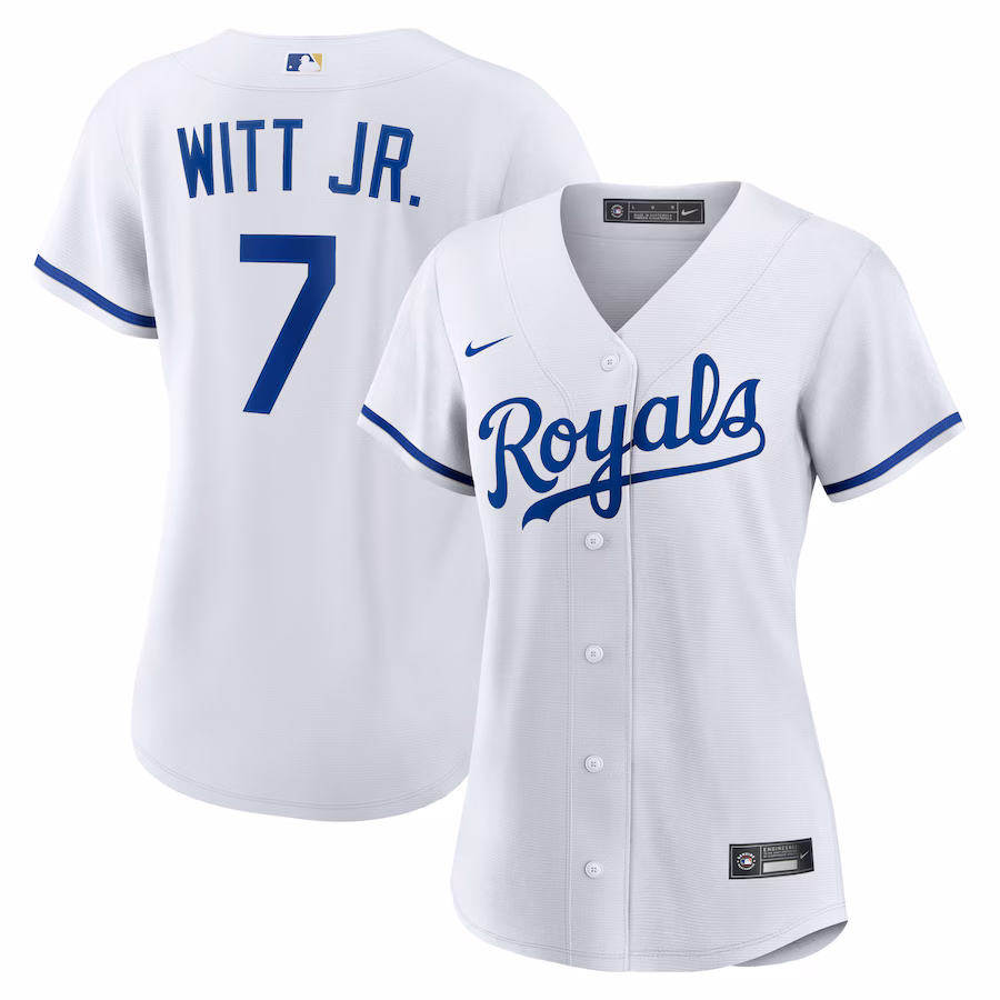 Youth Kansas City Royals Bobby Witt Jr. Nike White Home Replica Player Jersey