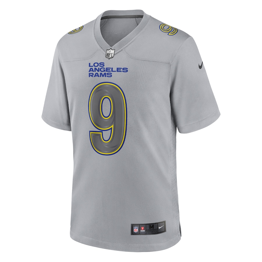 Mens Los Angeles Rams Matthew Stafford Gray Atmosphere Fashion Game Jersey