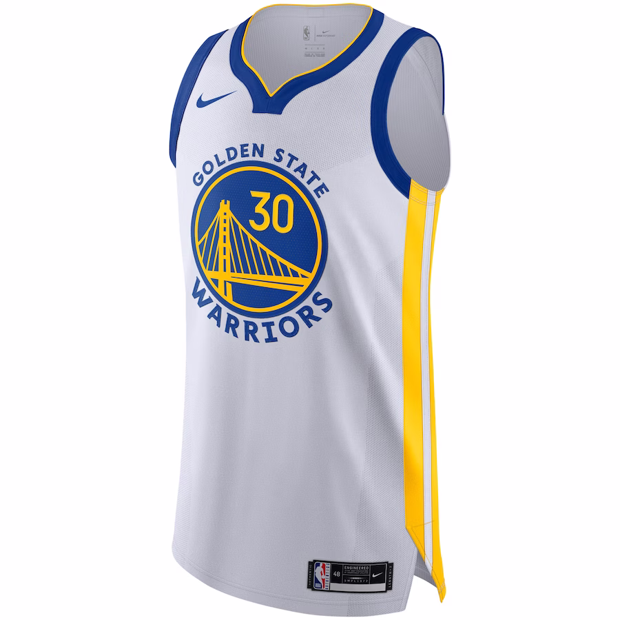 Men's Golden State Warriors Stephen Curry Nike White Authentic Jersey - Association Edition