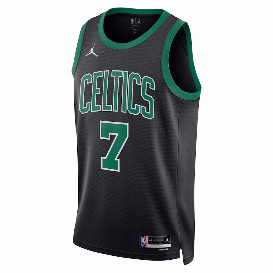 Unisex Boston Celtics Jaylen Brown Jordan Brand Black Swingman Jersey - Statement Edition