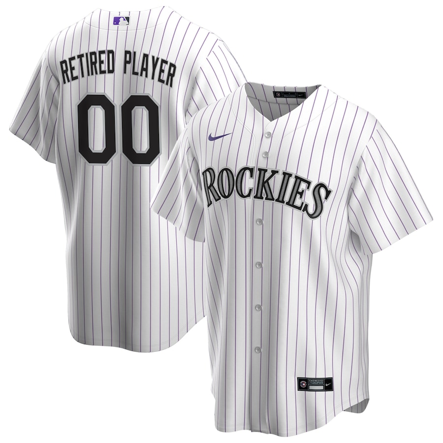Men's Colorado Rockies White Home Pick-A-Player Retired Roster Replica Jersey