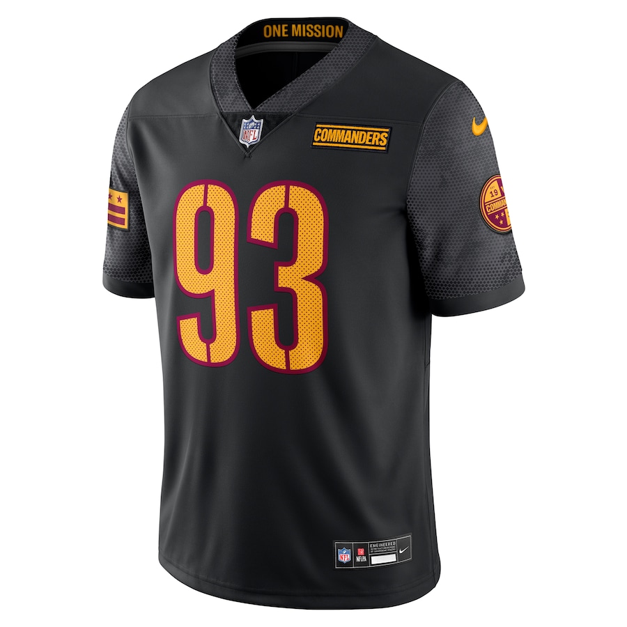 Mens Washington Commanders Jonathan Allen Black Alternate Vapor Untouchable Limited Jersey