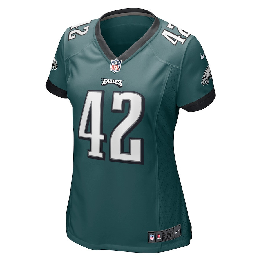 Kindle Vildor 42 Philadelphia Eagles Game Women Jersey - Midnight Green