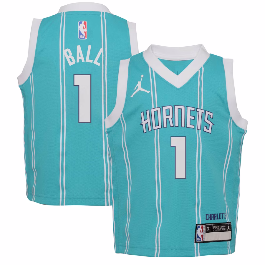 Infant Charlotte Hornets LaMelo Ball Jordan Brand Teal 2021/22 Replica Jersey - Icon Edition