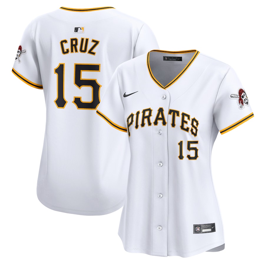 Women's Pittsburgh Pirates Oneil Cruz White Home Limited Player Jersey