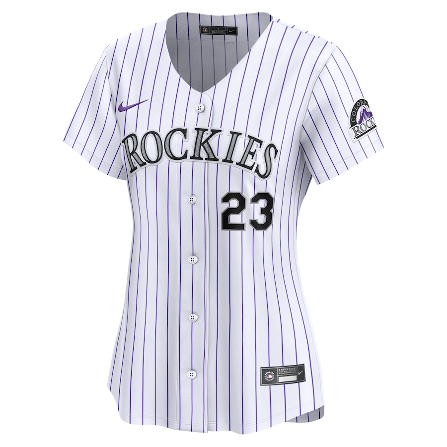 Women's Colorado Rockies Kris Bryant White Home Limited Player Jersey