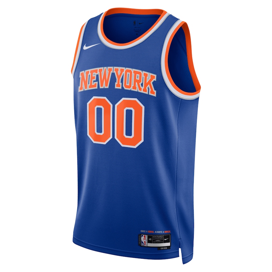 Unisex NBA New York Knicks Blue Swingman Custom Jersey - Icon Edition