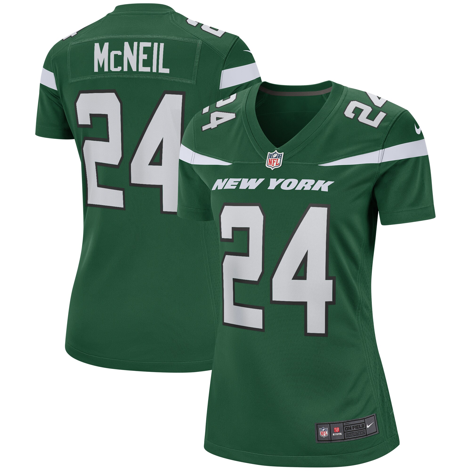 Freeman McNeil New York Jets Women's Game Retired Player Jersey - Gotham Green