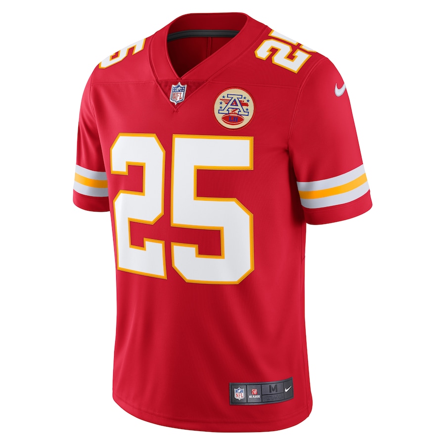Mens Kansas City Chiefs Clyde Edwards-Helaire Red Vapor Limited Jersey