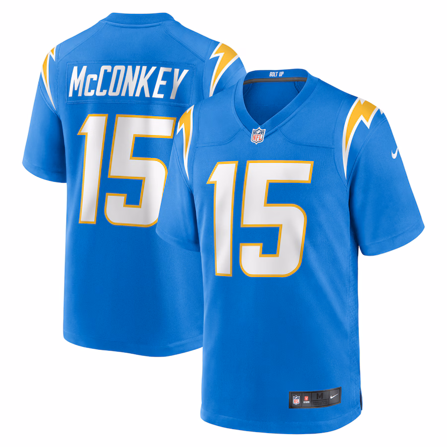 Ladd McConkey Los Angeles Chargers Nike Player Game Jersey - Powder Blue